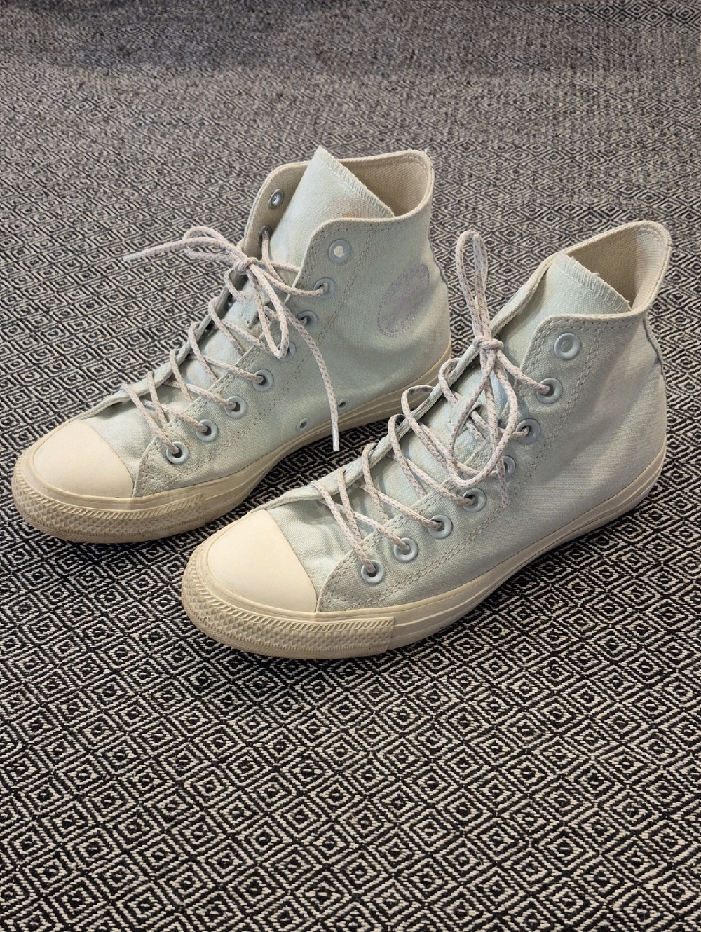 Converse All Star Aqua Blue Hi-Top Canvas Sneakers Size 9 Women's
